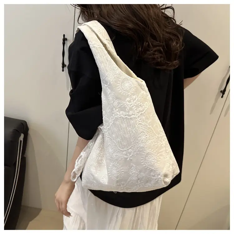 White Lace Shoulder Bag for Women Summer Use — feature 13