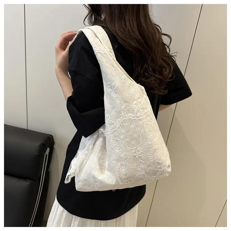 White Lace Shoulder Bag for Women Summer Use — feature 14