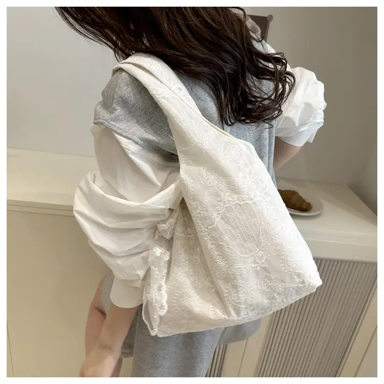 White Lace Shoulder Bag for Women Summer Use — feature 15