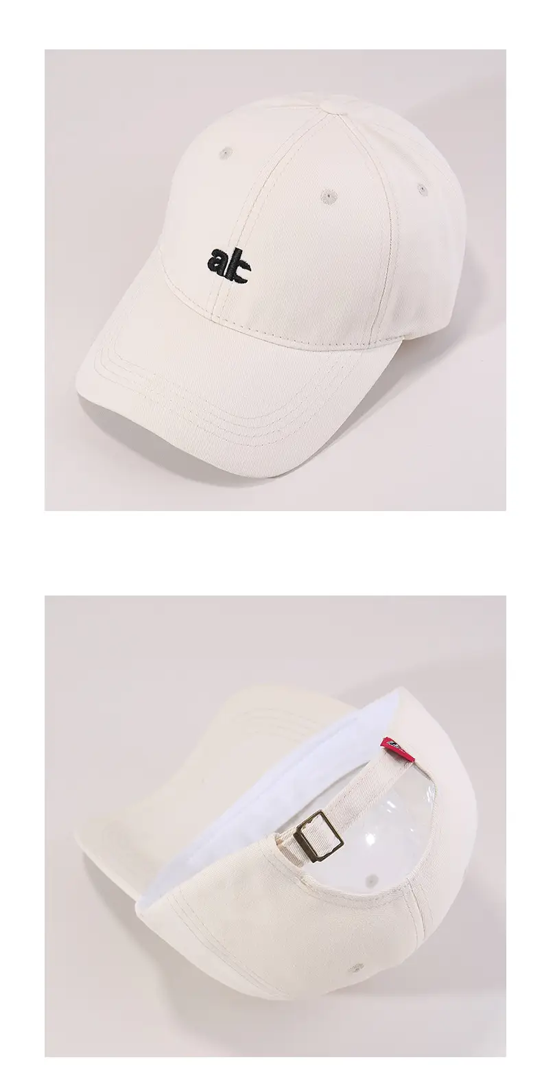Women Japanese Letter Embroidery Cap White Black — feature 6