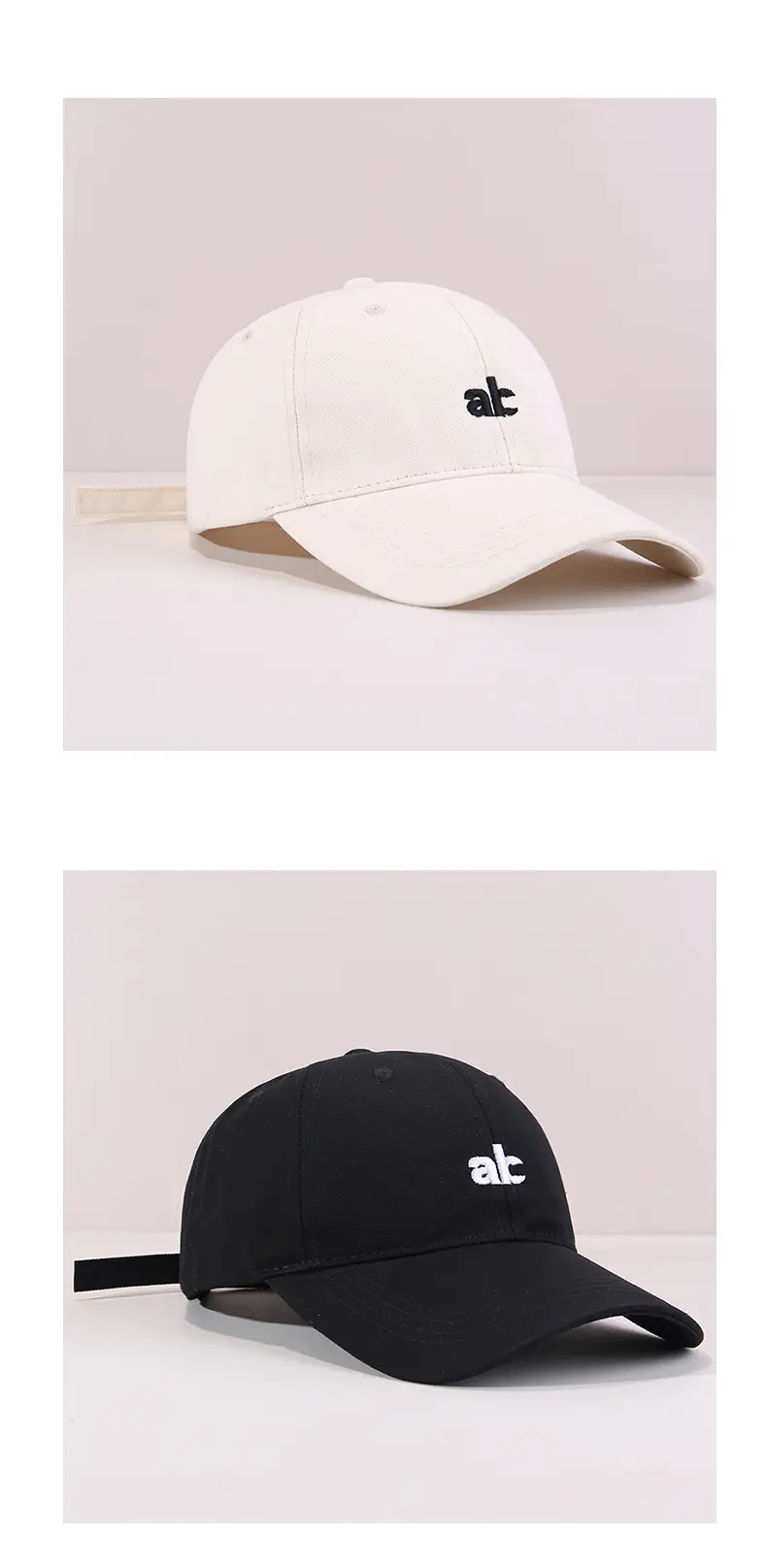 Women Japanese Letter Embroidery Cap White Black — feature 7