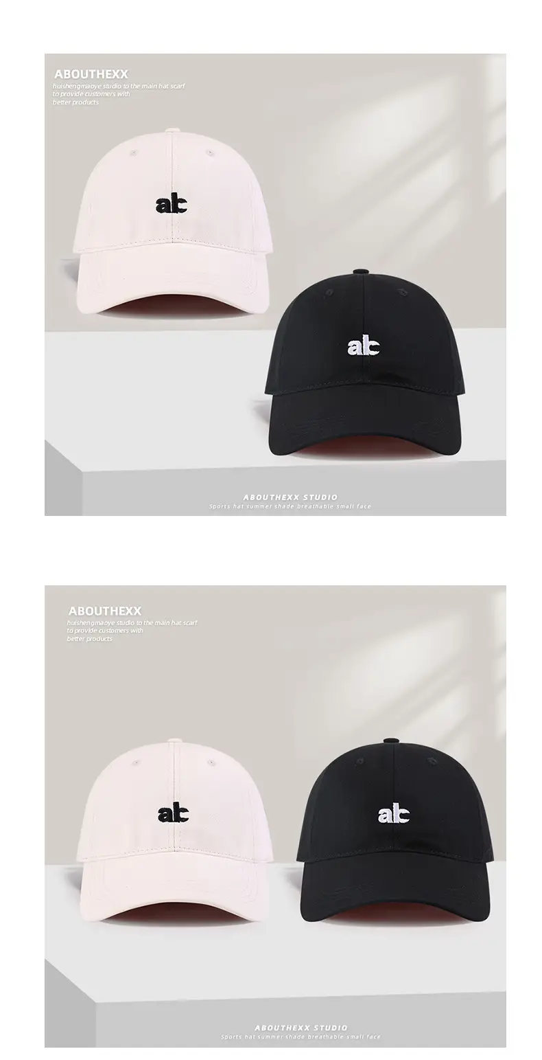 Women Japanese Letter Embroidery Cap White Black — feature 8