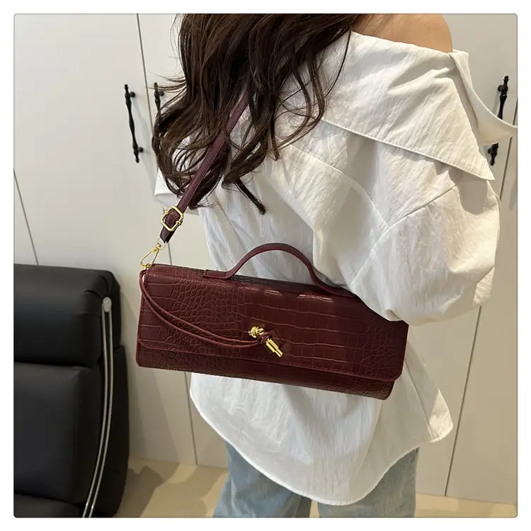 White Diagonal Lock Crossbody Bag for Women — feature 15