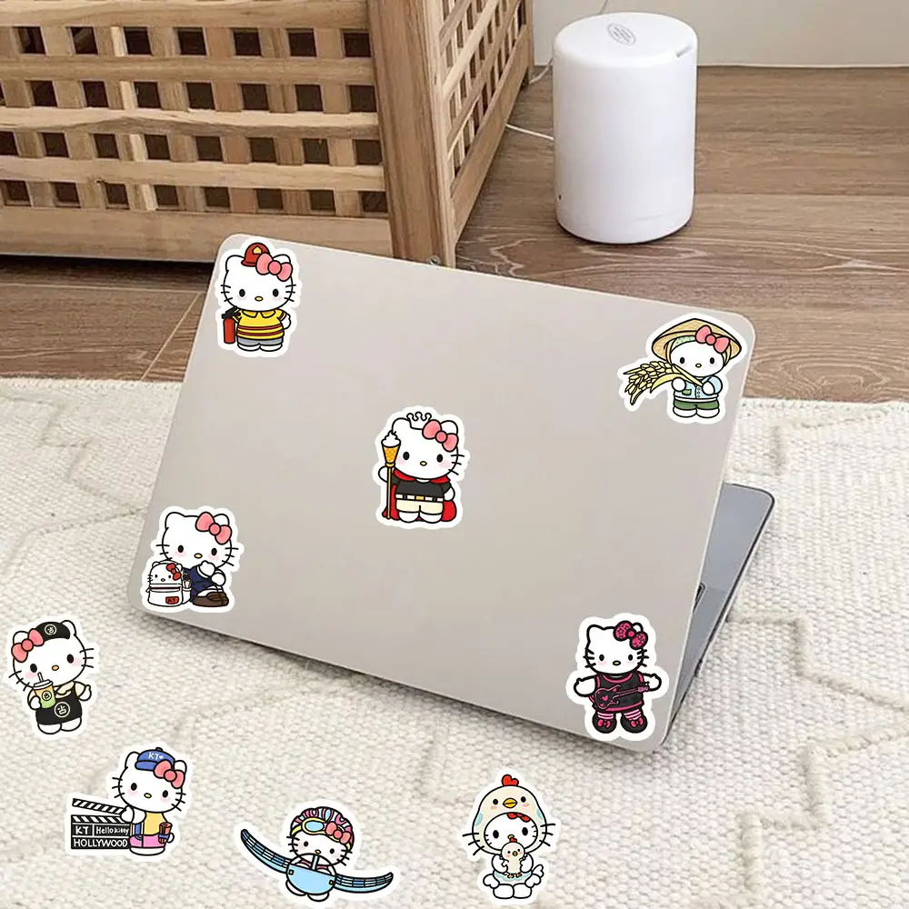 100 Pieces of Kitty Cat Original Hand-Painted Graffiti Stickers DIY Decorative Water Cup Tablet Handbook Waterproof Stickers - Image 6