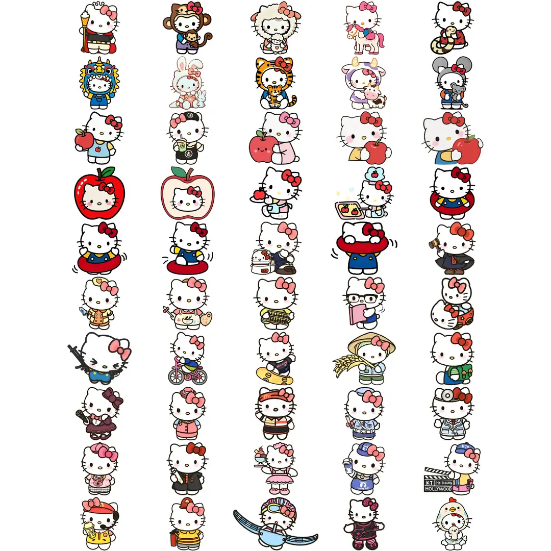 100 Pieces of Kitty Cat Original Hand-Painted Graffiti Stickers DIY Decorative Water Cup Tablet Handbook Waterproof Stickers — feature 5