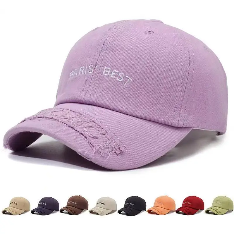 Red Paris Best Embroidered Baseball Cap for Women