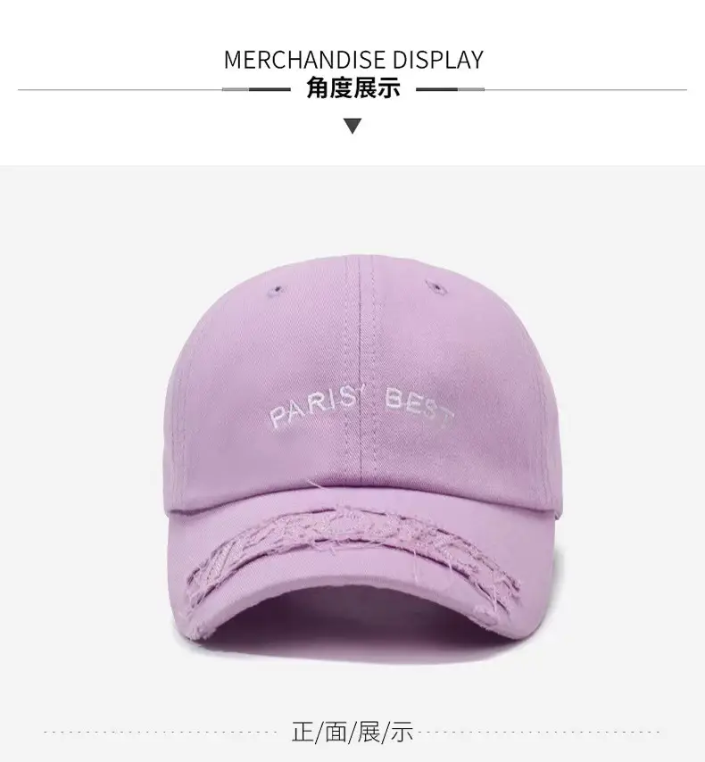 Red Paris Best Embroidered Baseball Cap for Women — feature 12