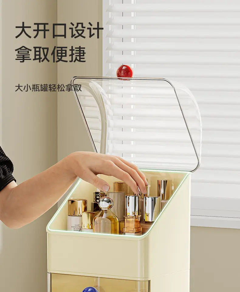 Large Capacity Makeup Storage Box with 3 Drawers — feature 4