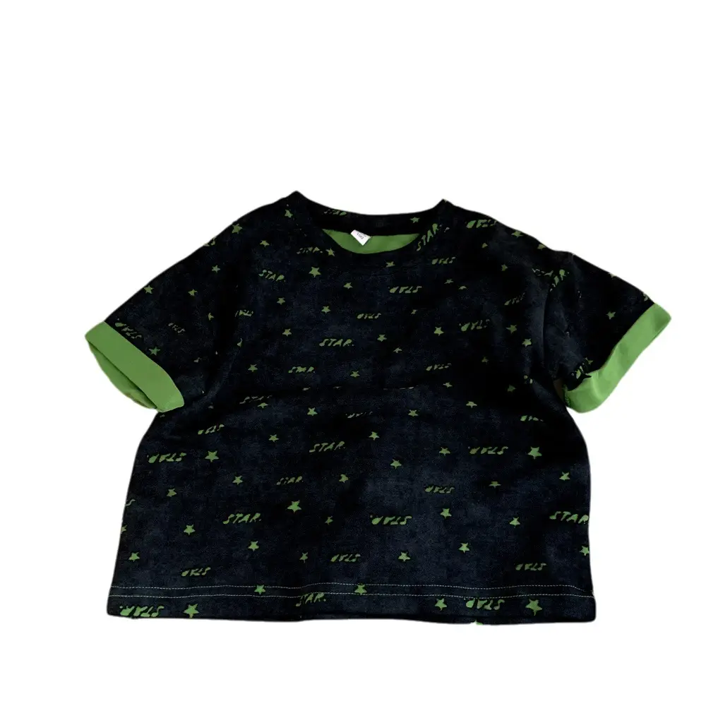 Boys T-Shirt Black Green Print Summer 2025 - Image 6