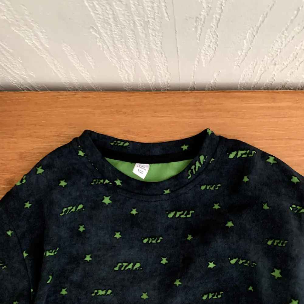 Boys T-Shirt Black Green Print Summer 2025 — feature 4