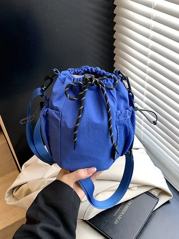 Orange Crossbody Drawstring Bag for Women 2025