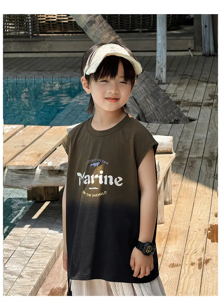 Zhenpinxuan Kids' Boys Vests Pure Cotton Summer Sleeveless T-Shirts — feature 25