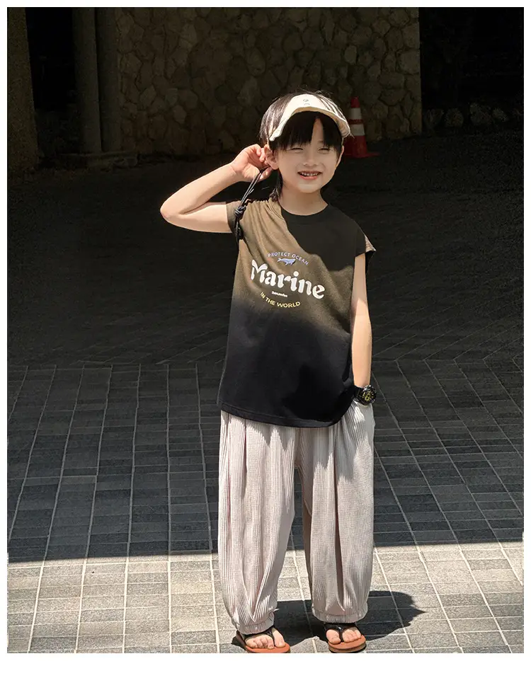 Zhenpinxuan Kids' Boys Vests Pure Cotton Summer Sleeveless T-Shirts — feature 27