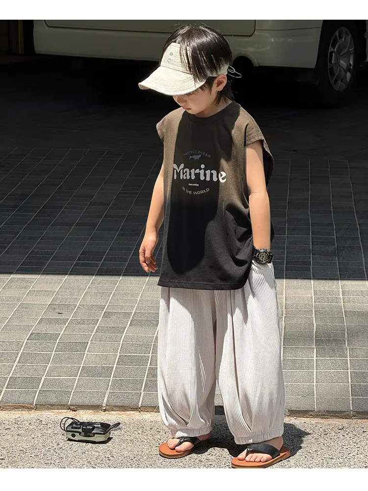 Zhenpinxuan Kids' Boys Vests Pure Cotton Summer Sleeveless T-Shirts — feature 28