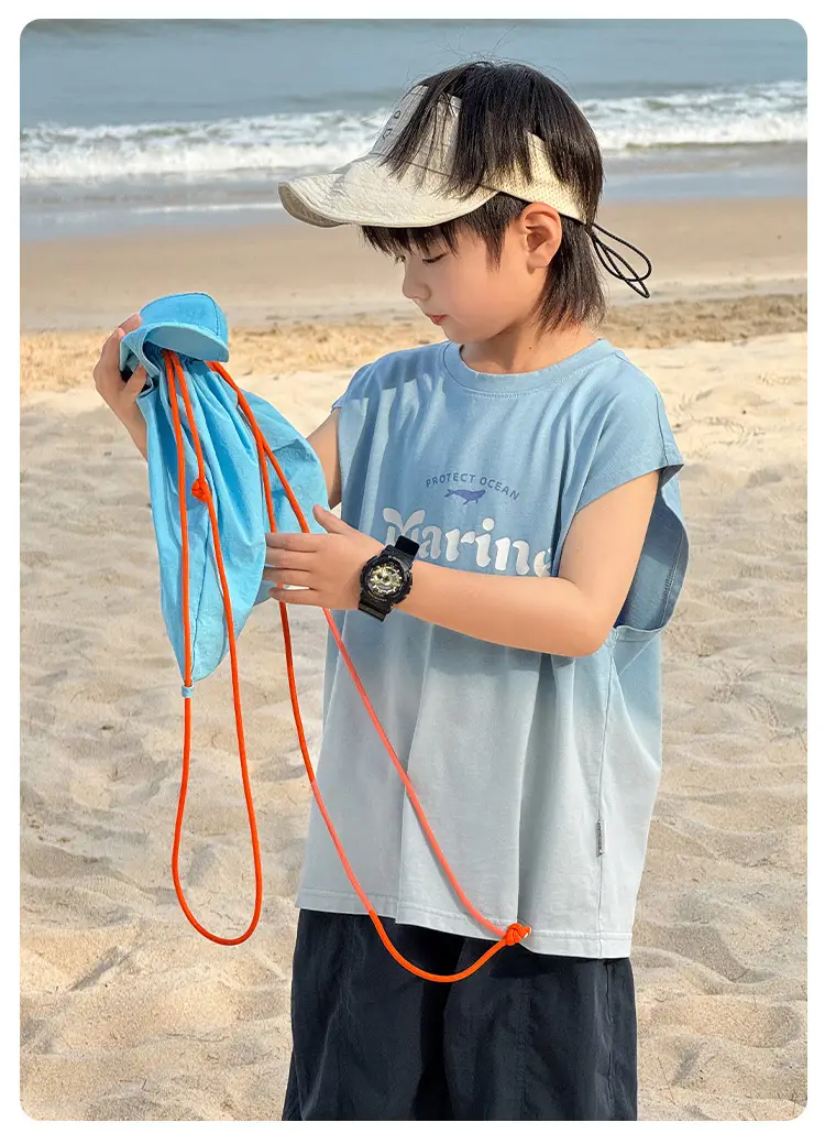 Zhenpinxuan Kids' Boys Vests Pure Cotton Summer Sleeveless T-Shirts — feature 3