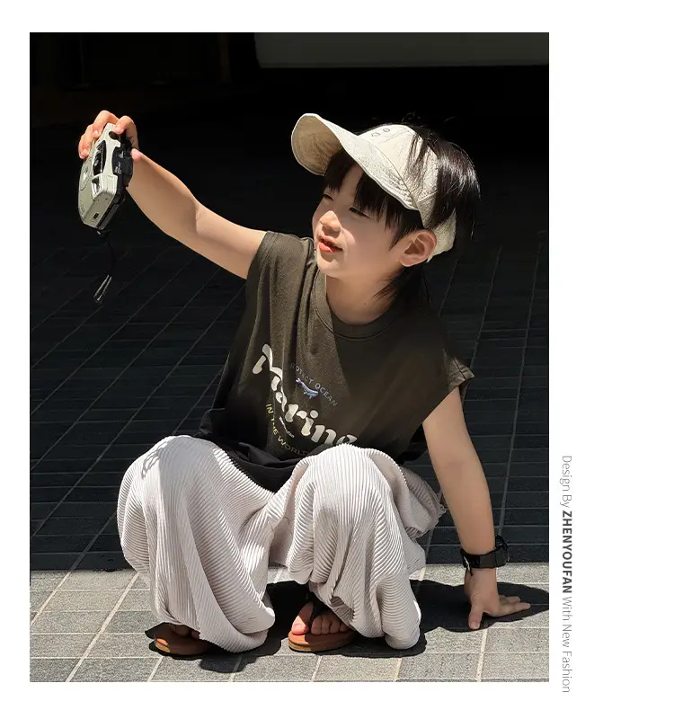 Zhenpinxuan Kids' Boys Vests Pure Cotton Summer Sleeveless T-Shirts — feature 31