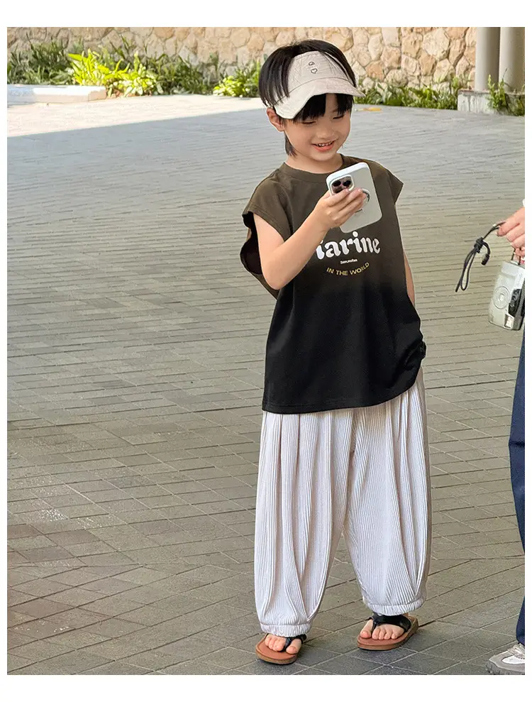 Zhenpinxuan Kids' Boys Vests Pure Cotton Summer Sleeveless T-Shirts — feature 32