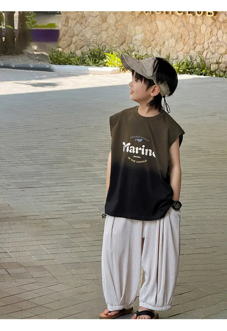Zhenpinxuan Kids' Boys Vests Pure Cotton Summer Sleeveless T-Shirts — feature 33