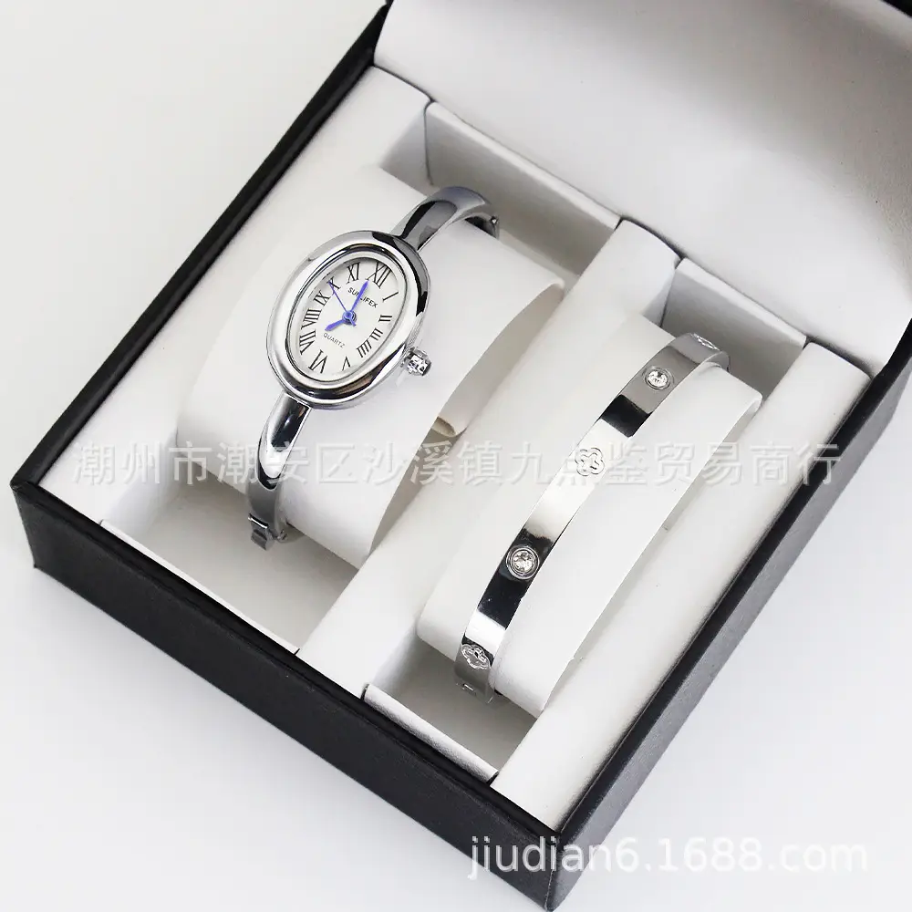 Gold Watch Set for Women Bracelet Compact Quartz Watch — feature 11