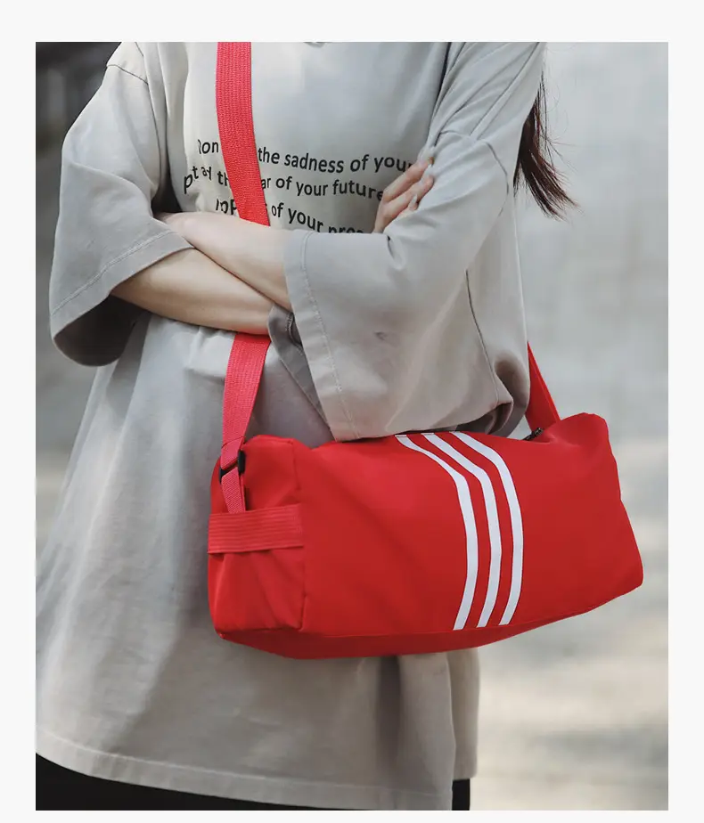 Unisex Striped Crossbody Bag Black Casual Travel — feature 14
