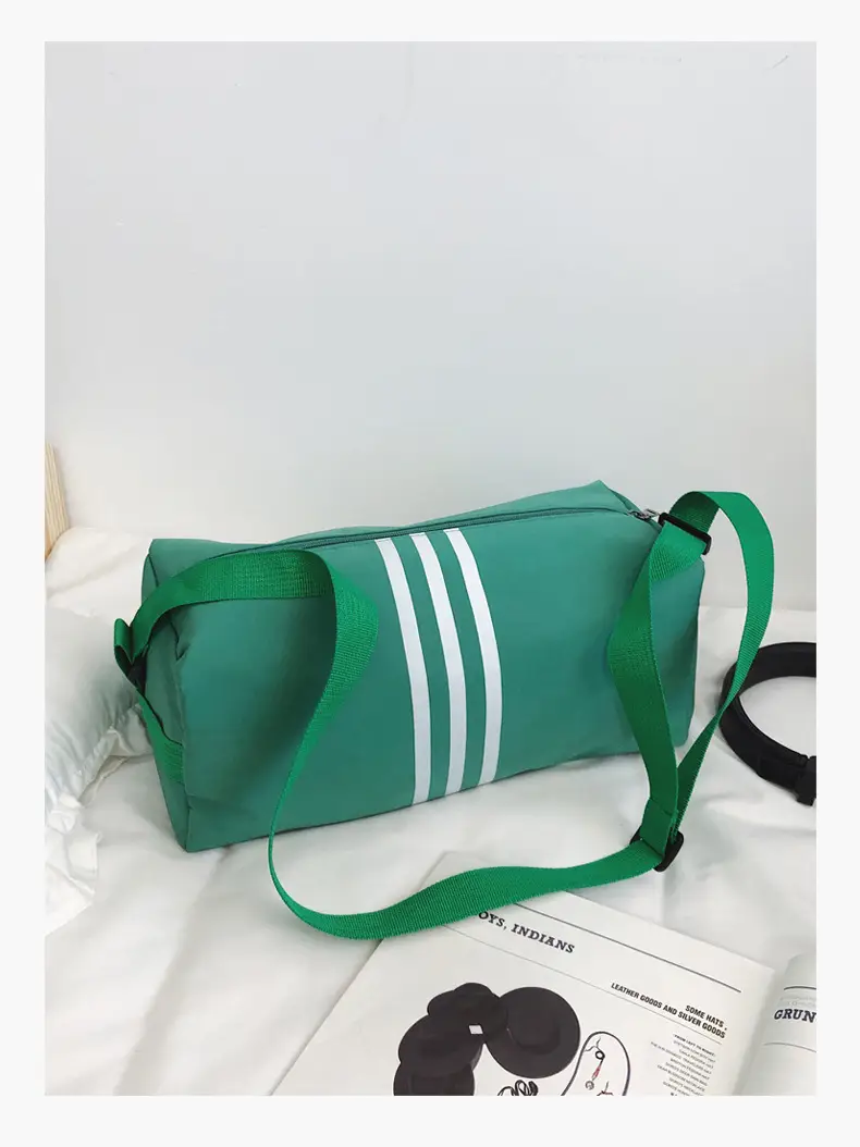 Unisex Striped Crossbody Bag Black Casual Travel — feature 36