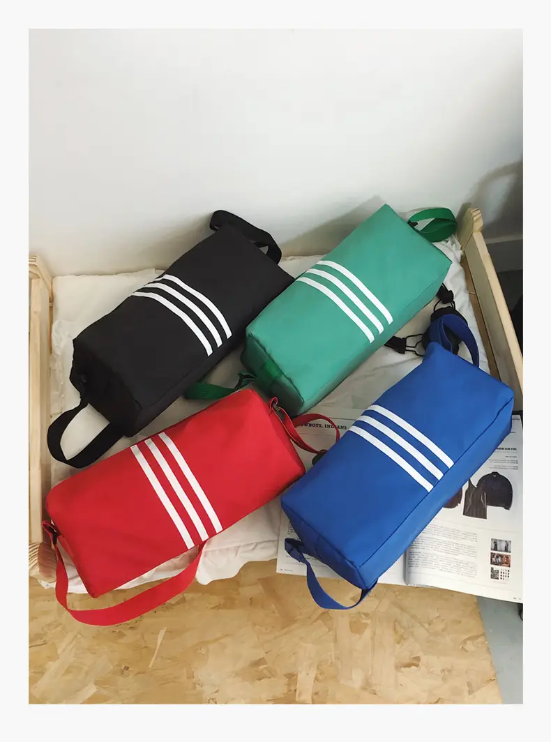 Unisex Striped Crossbody Bag Black Casual Travel — feature 46