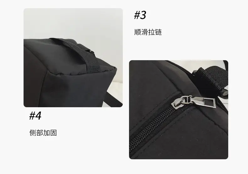 Unisex Striped Crossbody Bag Black Casual Travel — feature 48