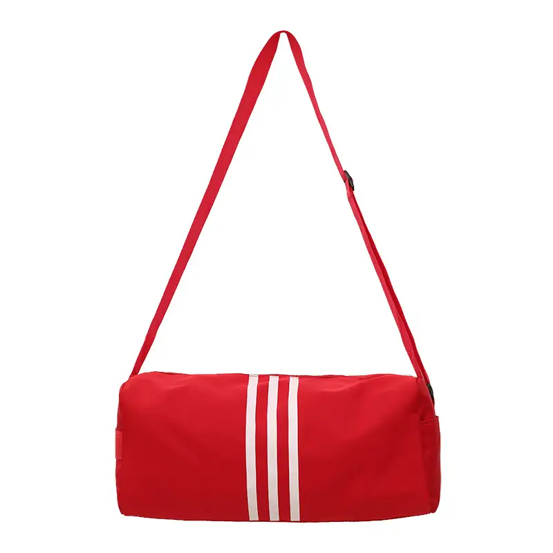 Unisex Striped Crossbody Bag Black Casual Travel