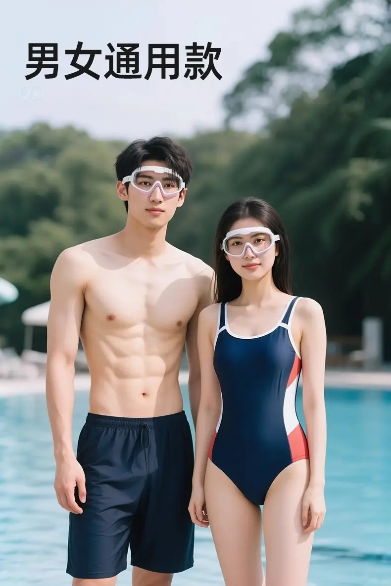 Large-Frame Swimming Goggles, Swimming Goggles, Myopia Glasses, High-Definition Anti-Fog and Waterproof Women's Swimming Cap Set, Women's Anti-Fog Swimming Goggles — feature 11
