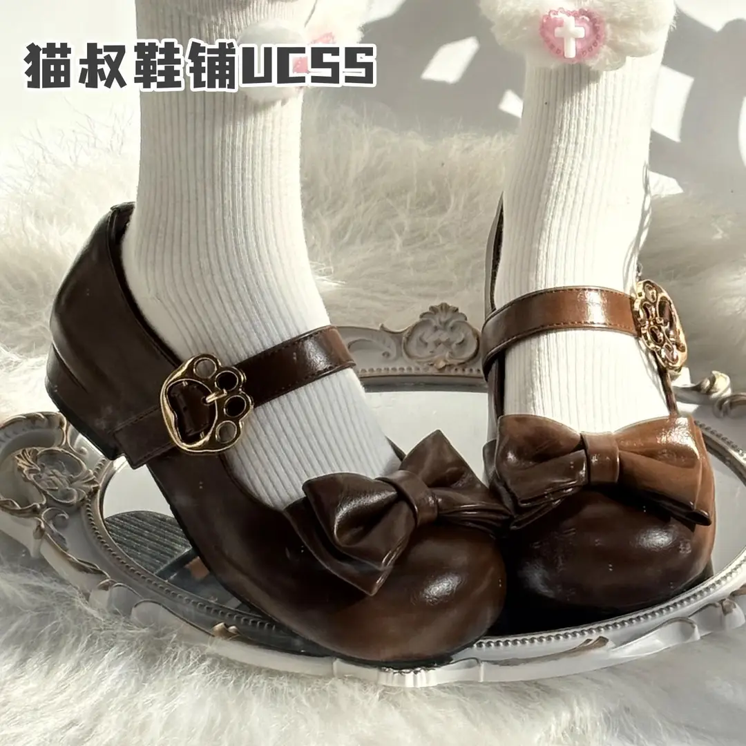 Sweet Bow Round-Toe Shoes from Uncle Cat's Shoe Shop, Original Cute Lolita Shoes, Low-Heeled Round-Toe Lolita Shoes — feature 1