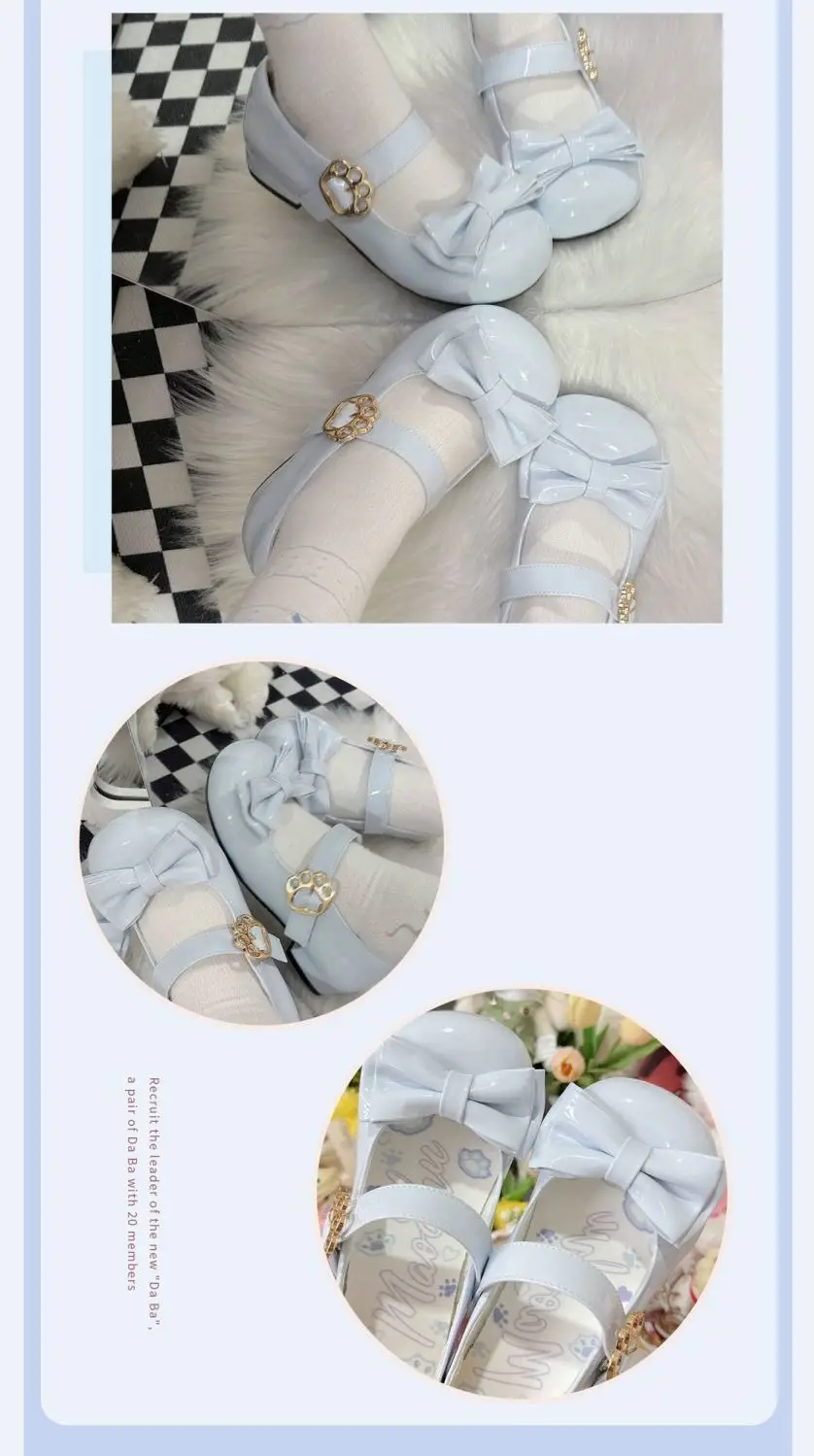 Sweet Bow Round-Toe Shoes from Uncle Cat's Shoe Shop, Original Cute Lolita Shoes, Low-Heeled Round-Toe Lolita Shoes — feature 10