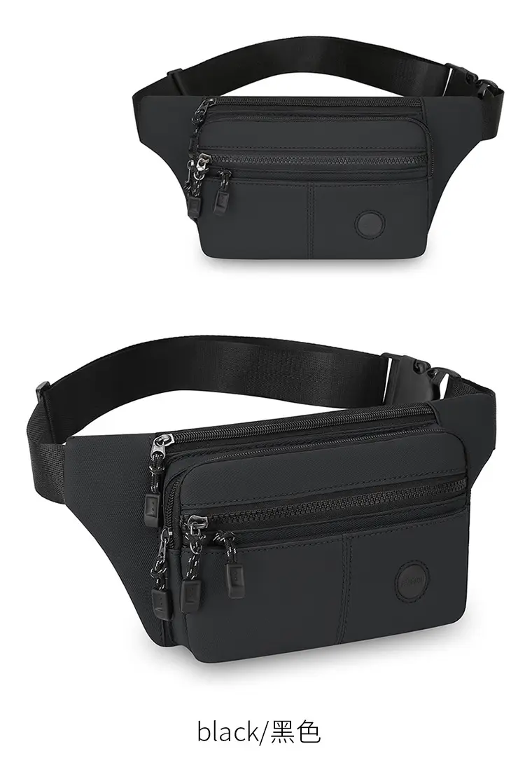 Men's Multi-Layer Crossbody Bag Navy Blue — feature 12