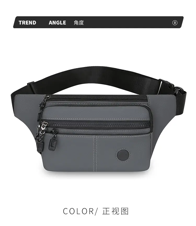 Men's Multi-Layer Crossbody Bag Navy Blue — feature 14