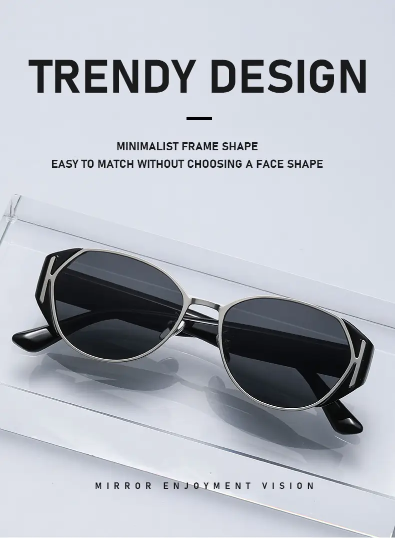 Ice Cube Sunglasses Anti-UV Cat-Eye Black — feature 5