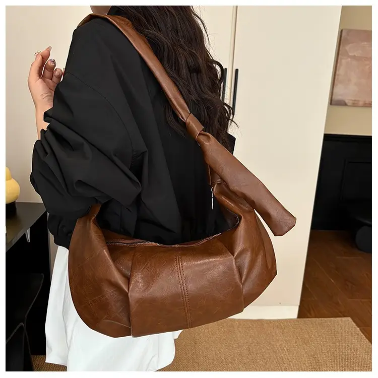 Korean Style Leather Bag Beige Large Capacity — feature 15
