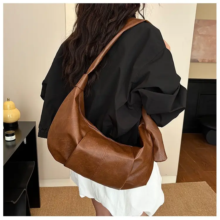 Korean Style Leather Bag Beige Large Capacity — feature 16