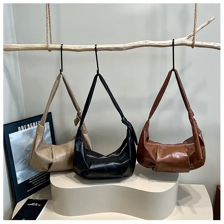 Korean Style Leather Bag Beige Large Capacity — feature 31