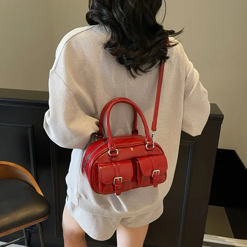 Women's Yellow Leather Shoulder Crossbody Bag 2025