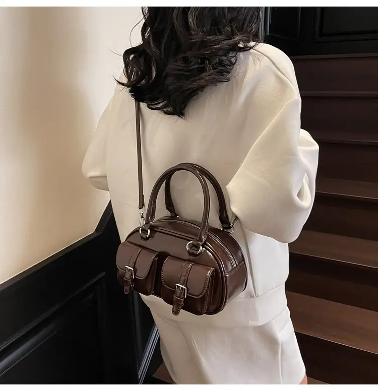 Women's Yellow Leather Shoulder Crossbody Bag 2025 — feature 17