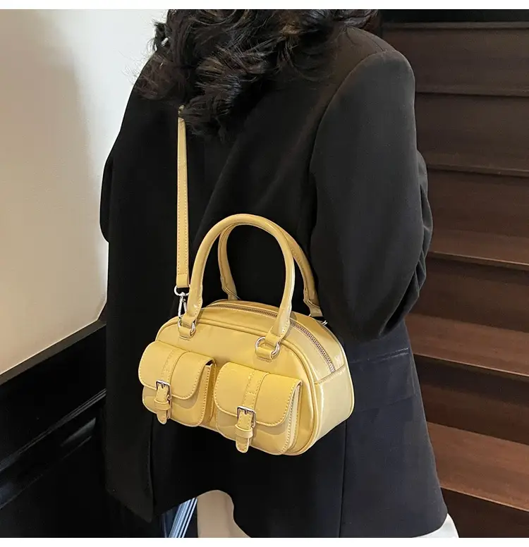 Women's Yellow Leather Shoulder Crossbody Bag 2025 — feature 19