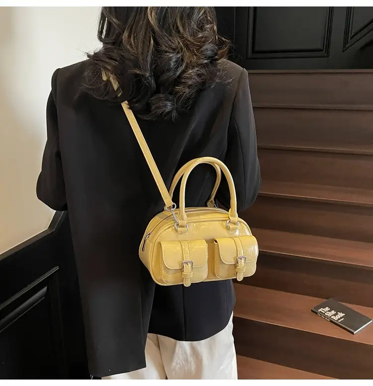 Women's Yellow Leather Shoulder Crossbody Bag 2025 — feature 20