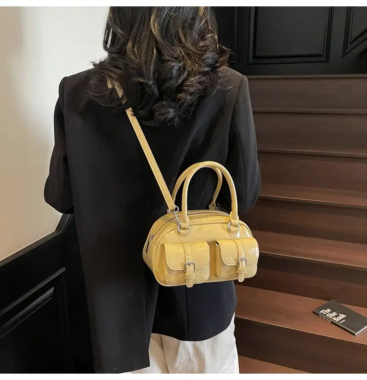 Women's Yellow Leather Shoulder Crossbody Bag 2025 — feature 21