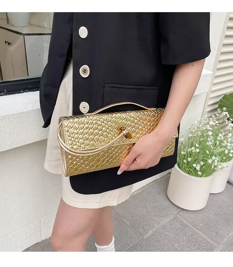 Black Woven Crossbody Bag for Women Luxury Shoulder Bag — feature 2