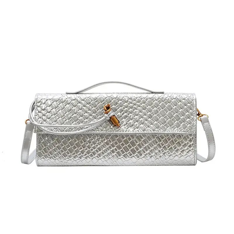 Black Woven Crossbody Bag for Women Luxury Shoulder Bag