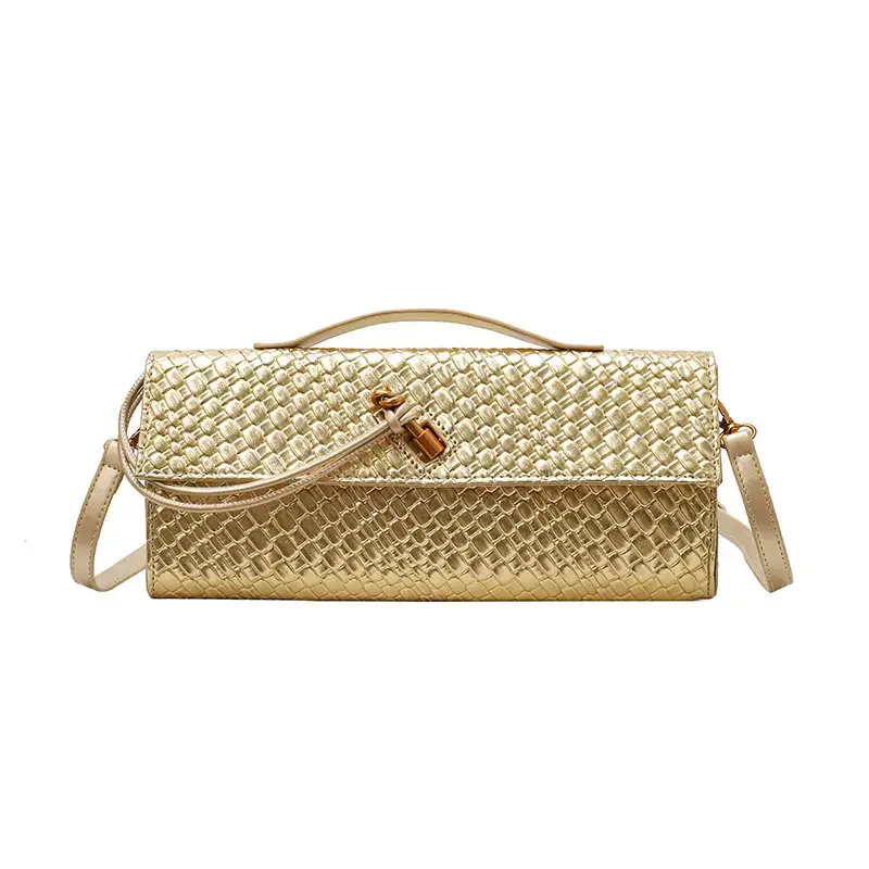 Black Woven Crossbody Bag for Women Luxury Shoulder Bag