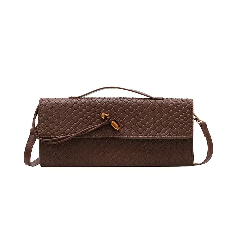 Black Woven Crossbody Bag for Women Luxury Shoulder Bag