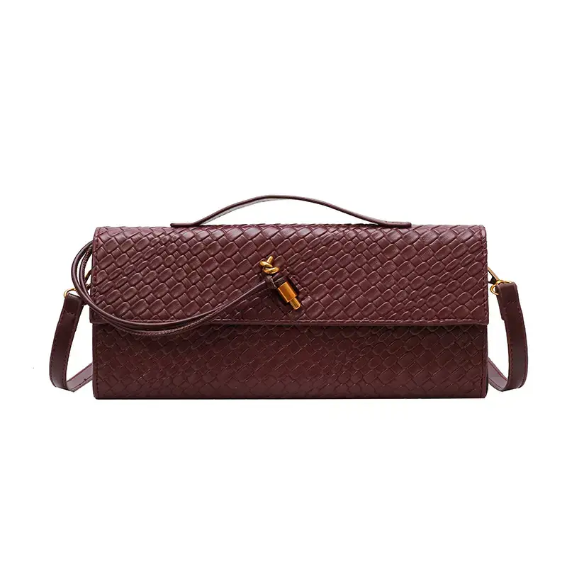 Black Woven Crossbody Bag for Women Luxury Shoulder Bag