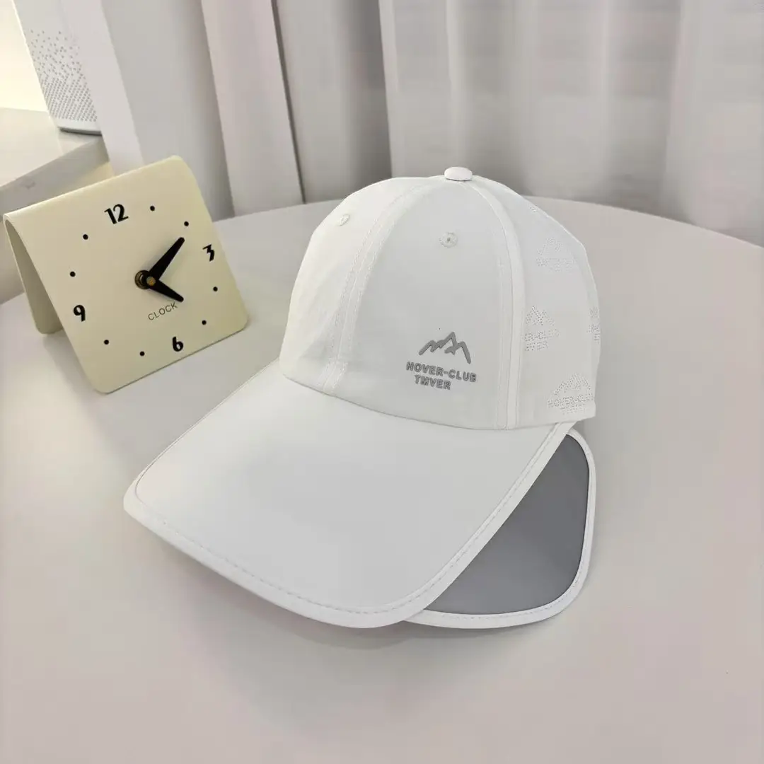 Korean Style Beige Duckbill Cap with Wide Brim Sunshade - Image 3