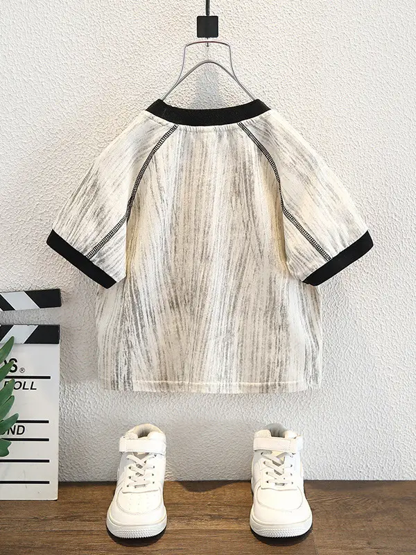 8266 Boys T-Shirt 2026 Round Neck Cotton Shorts Set - Image 6