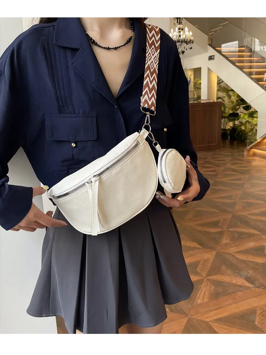 2024 Women's Pu Texture Chest Bag Set of 4 — feature 1